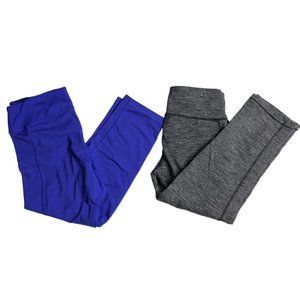 lot 2 small old navy blue black capri cropped leggings
